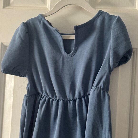 Love Ellie Light Blue Little Girls Tiered Lightweight Dress Size XS 4T/5 No Tag - Picture 7 of 7
